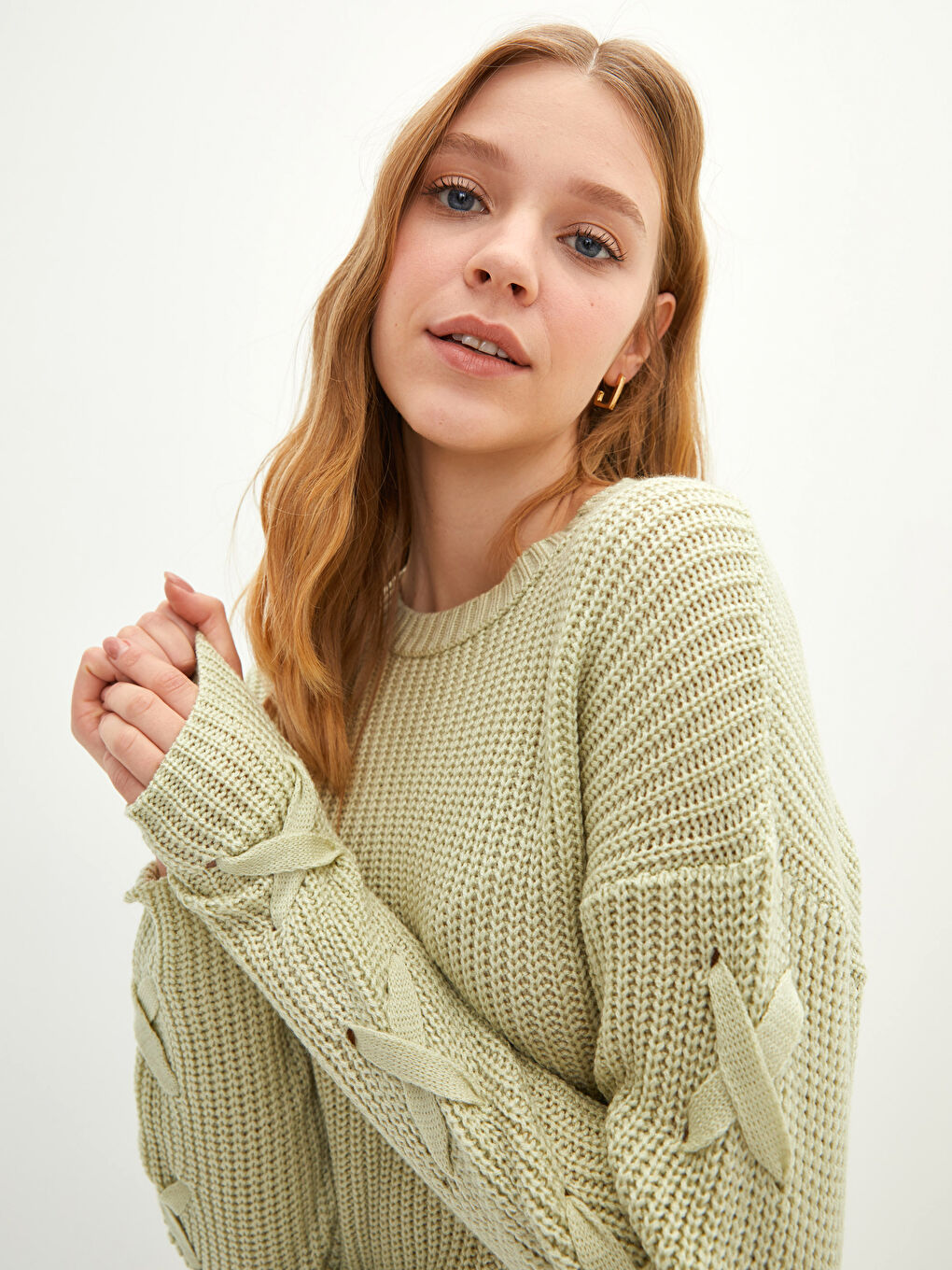 Žena ZELENA Džemper -3