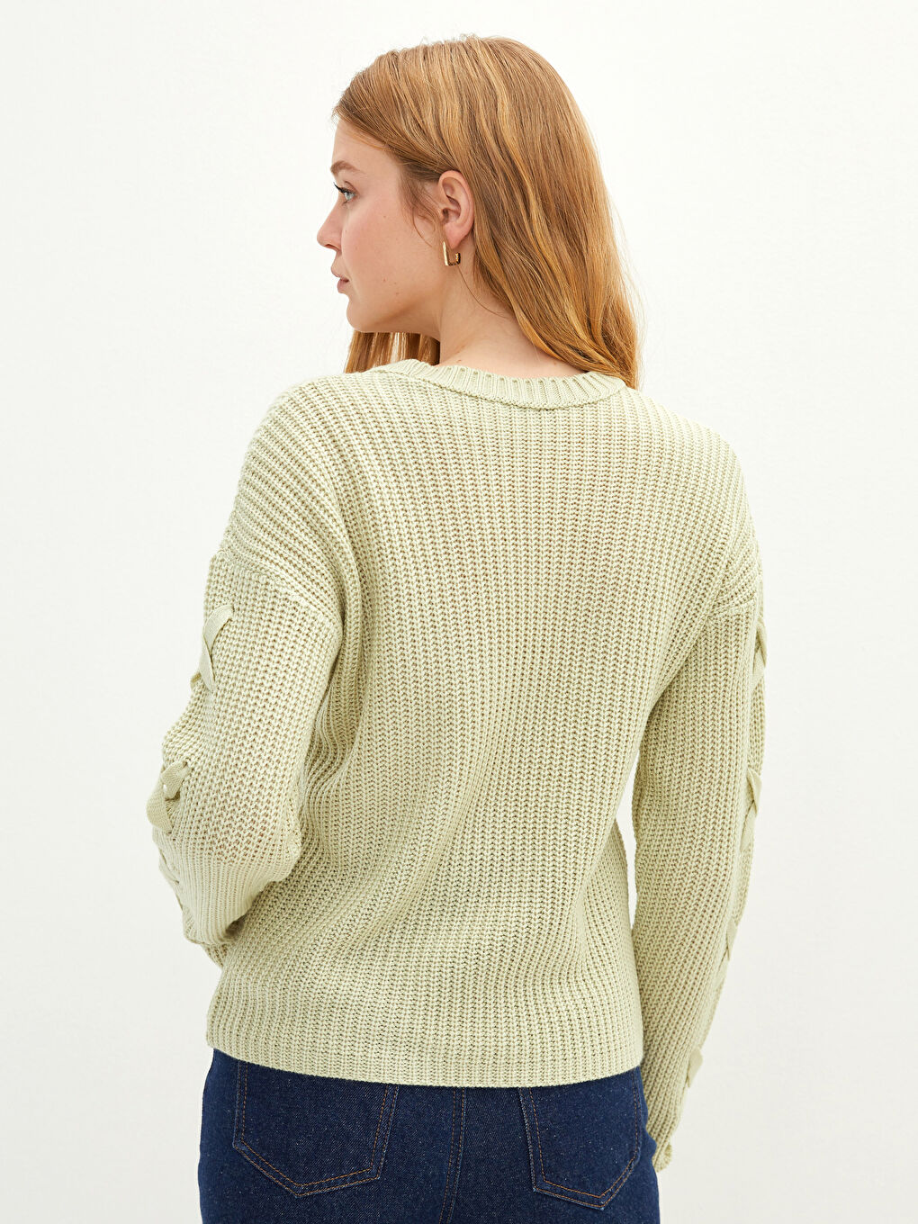 Žena ZELENA Džemper -4