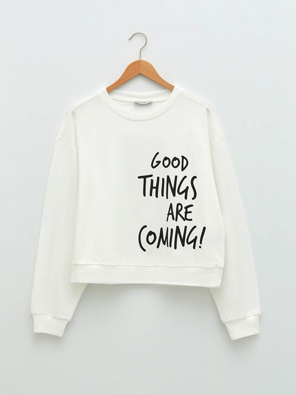 Женская толстовка с круглым вырезом и длинными рукавами с принтом-6