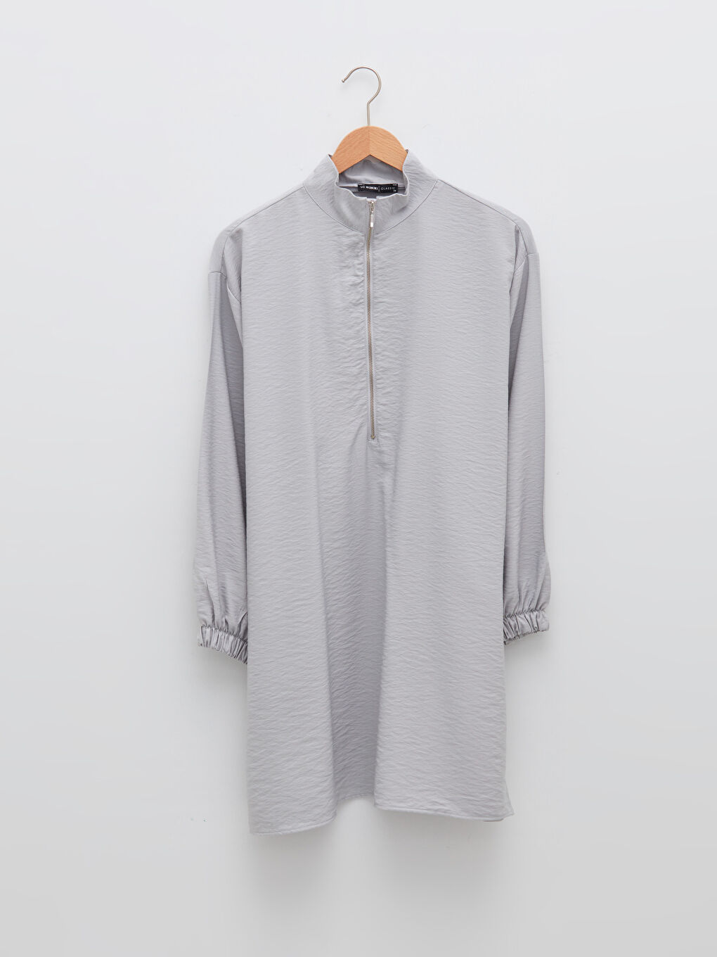 LCWAIKIKI Classic Trichterkragen Schlichte Langarm Tunika für Damen -W1HN01Z8-G7J