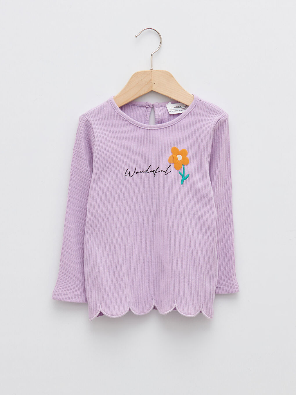 Rundhalsausschnitt Langarm Bedrucktes Baby Mädchen T-Shirt