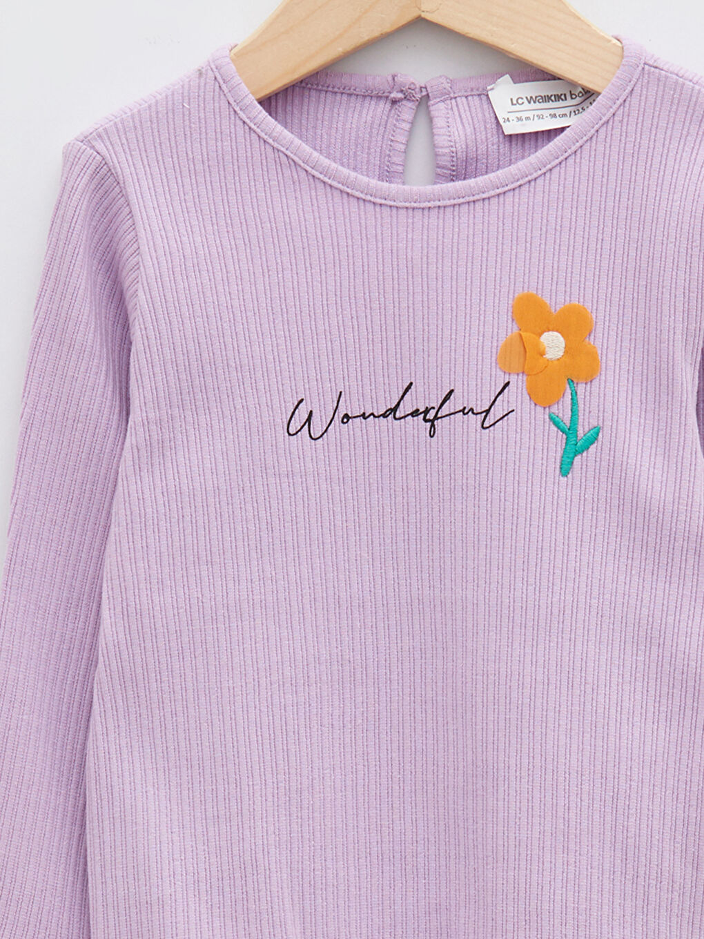 Rundhalsausschnitt Langarm Bedrucktes Baby Mädchen T-Shirt-2