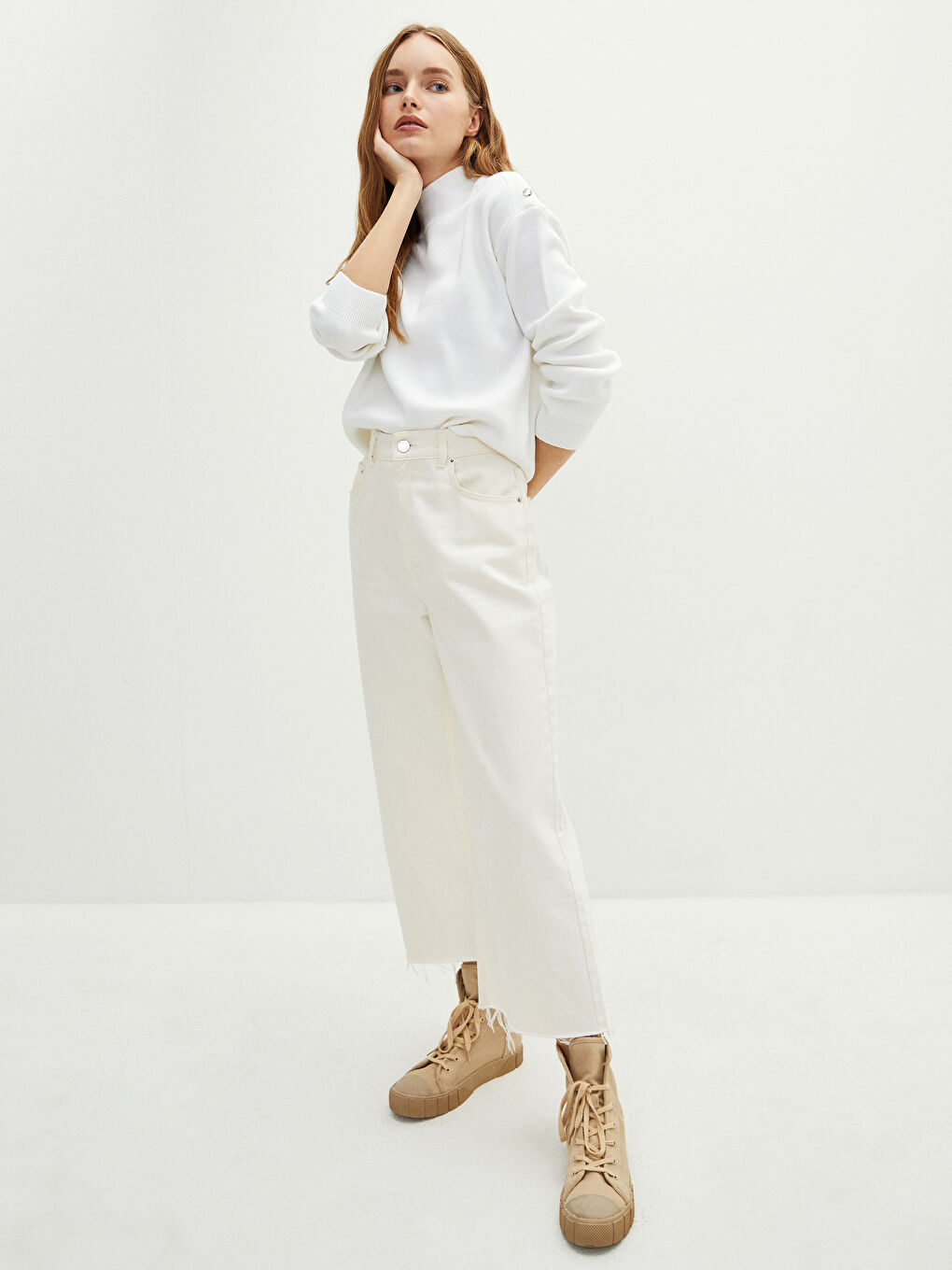 Свитер из трикотажа с полуводолазкой для женщин-2