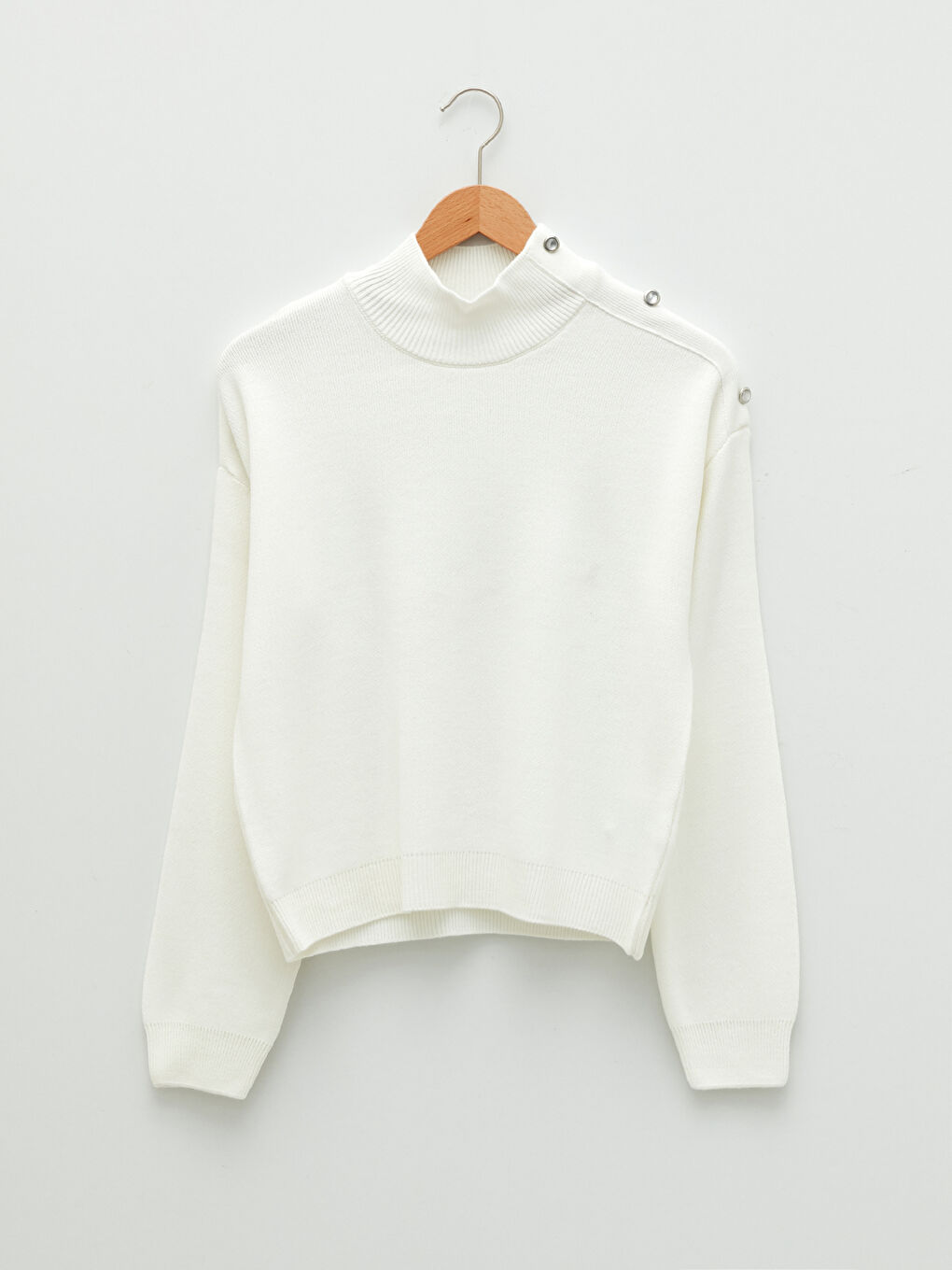 Свитер из трикотажа с полуводолазкой для женщин-5