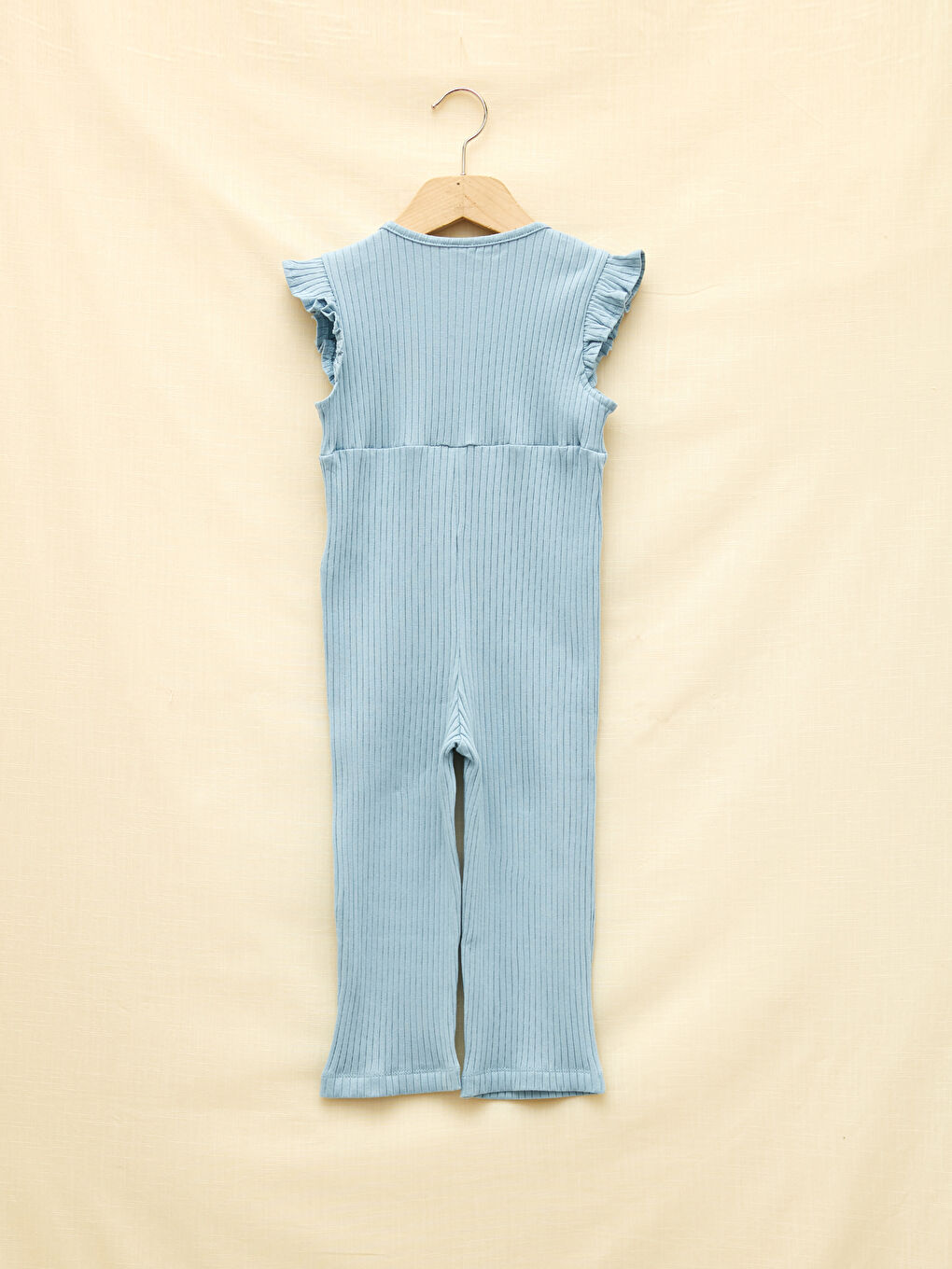 Crew Neck Basic Baby Girls' Jumpsuit-1