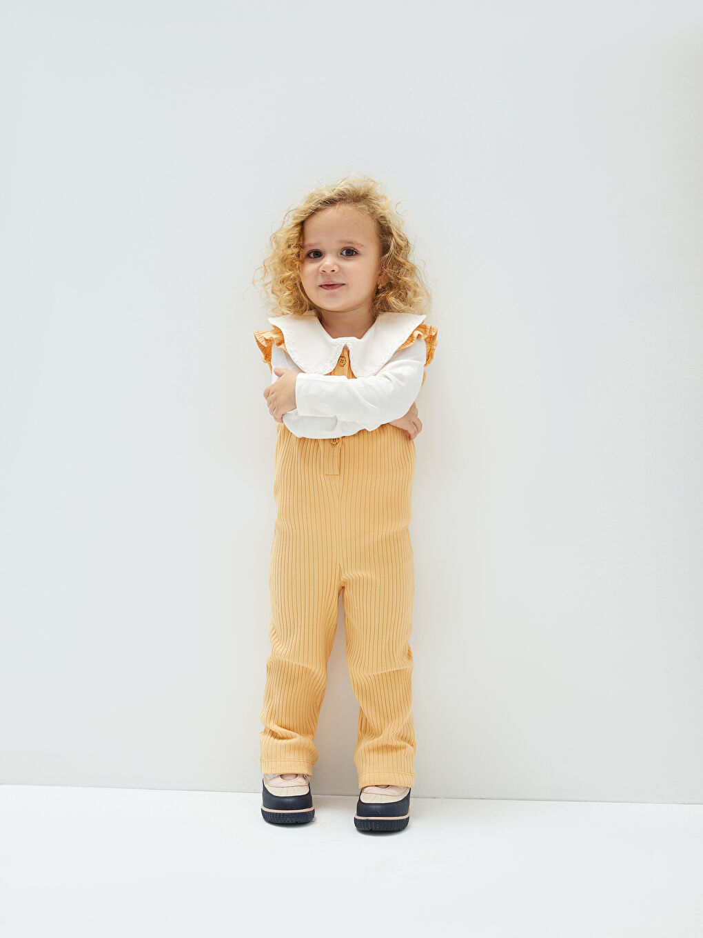 LCW baby Crew Neck Basic Baby Girls' Jumpsuit -W1HN64Z1-G8K