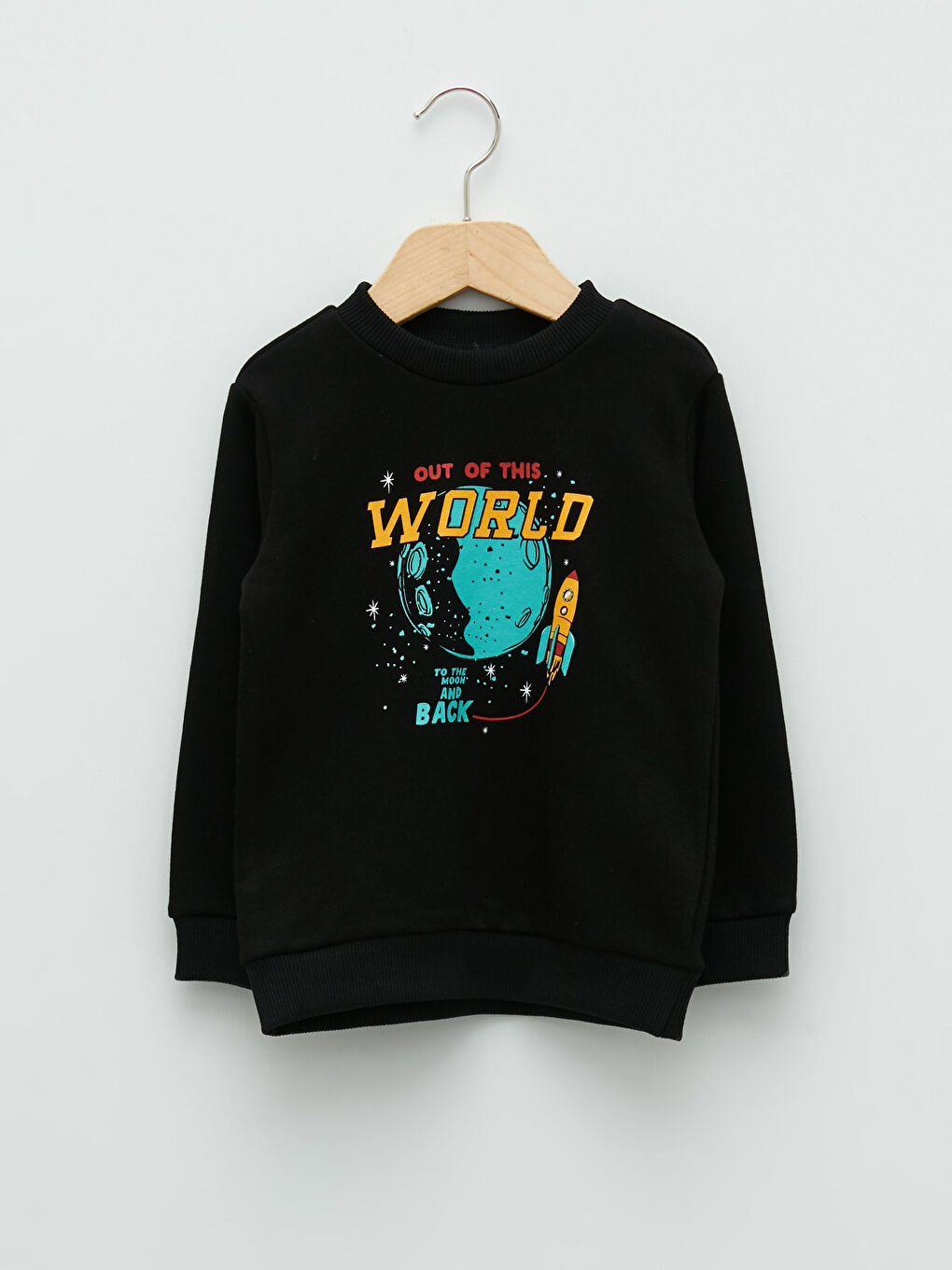 Crew Neck Long Sleeve Printed Baby Boys' Sweatshirt