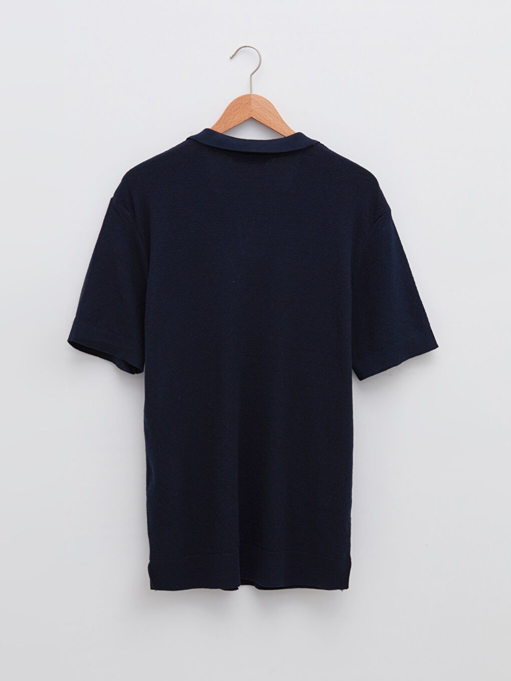 سترة تريكو بياقة بولو وكم قصير للرجال-6