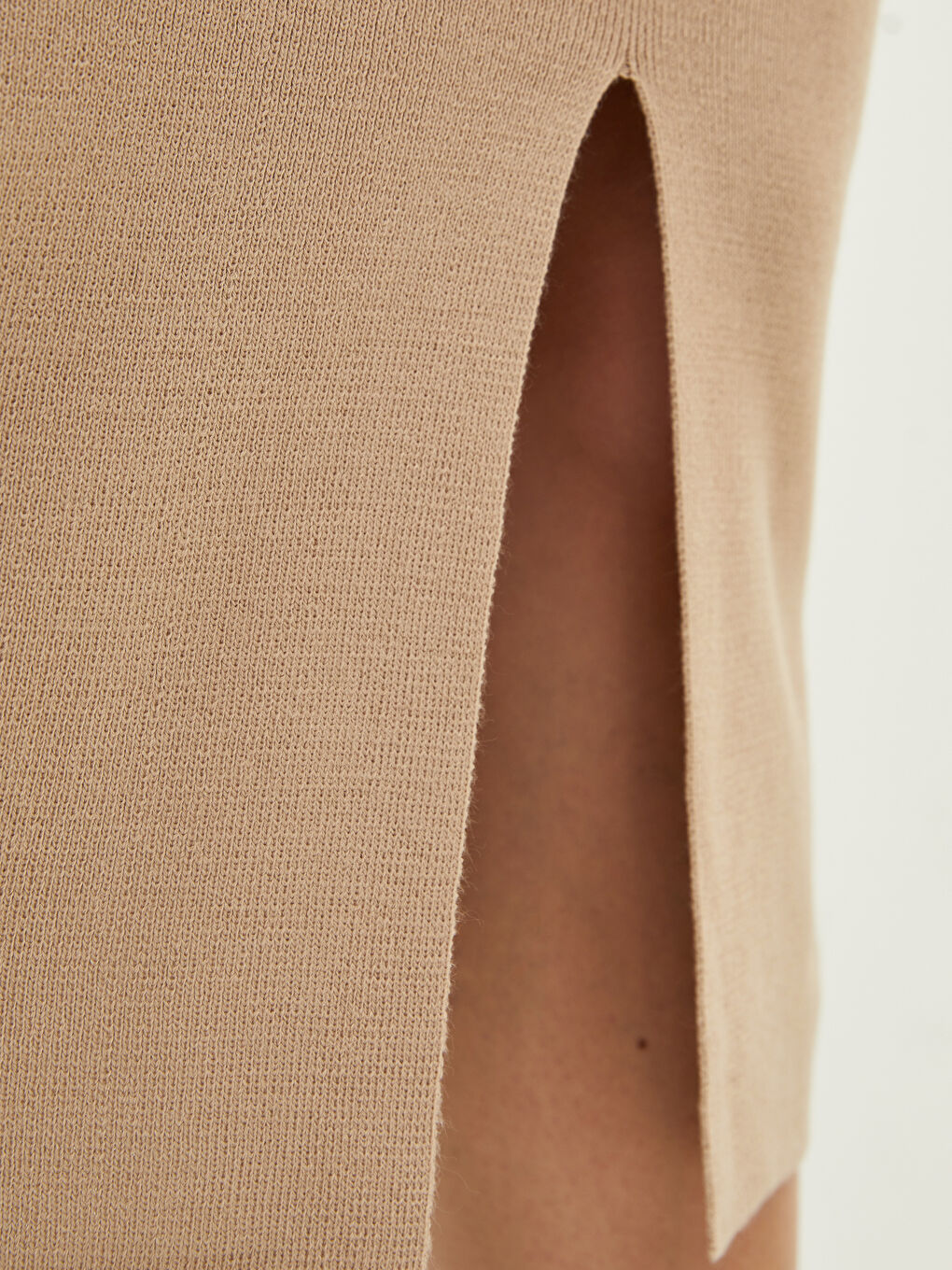 LCW Vision Women's Elasticated Waist Plain Knitwear Skirt -W1HO28Z8-D4N