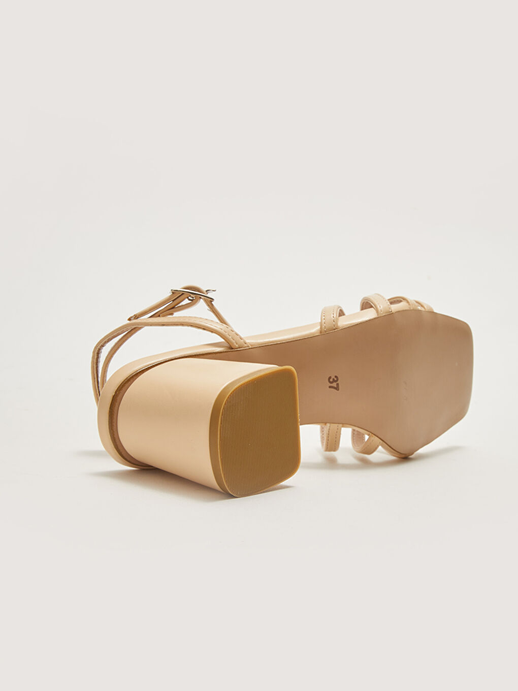 Sandales à Talons en Similicuir à Bandes Croisées pour Femmes-2