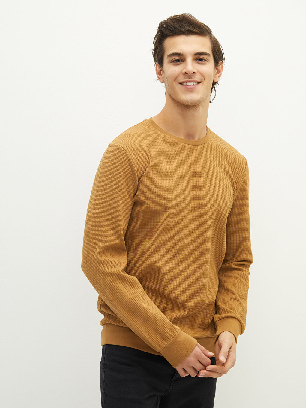 Crew Neck Long Sleeve Men's Sweatshirt