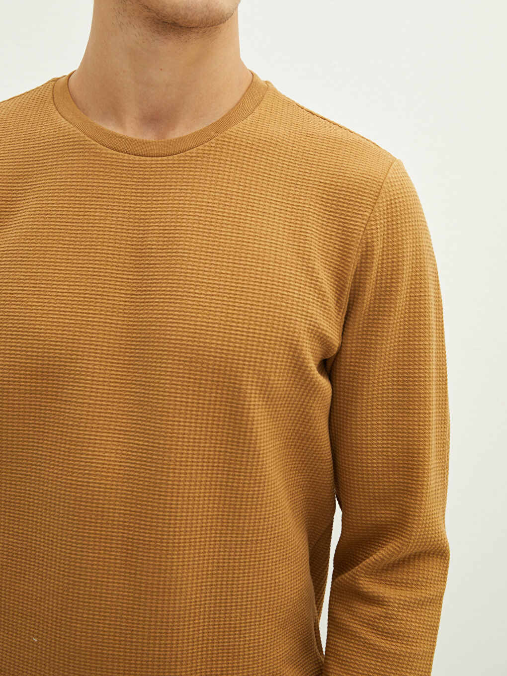 Crew Neck Long Sleeve Men's Sweatshirt-3