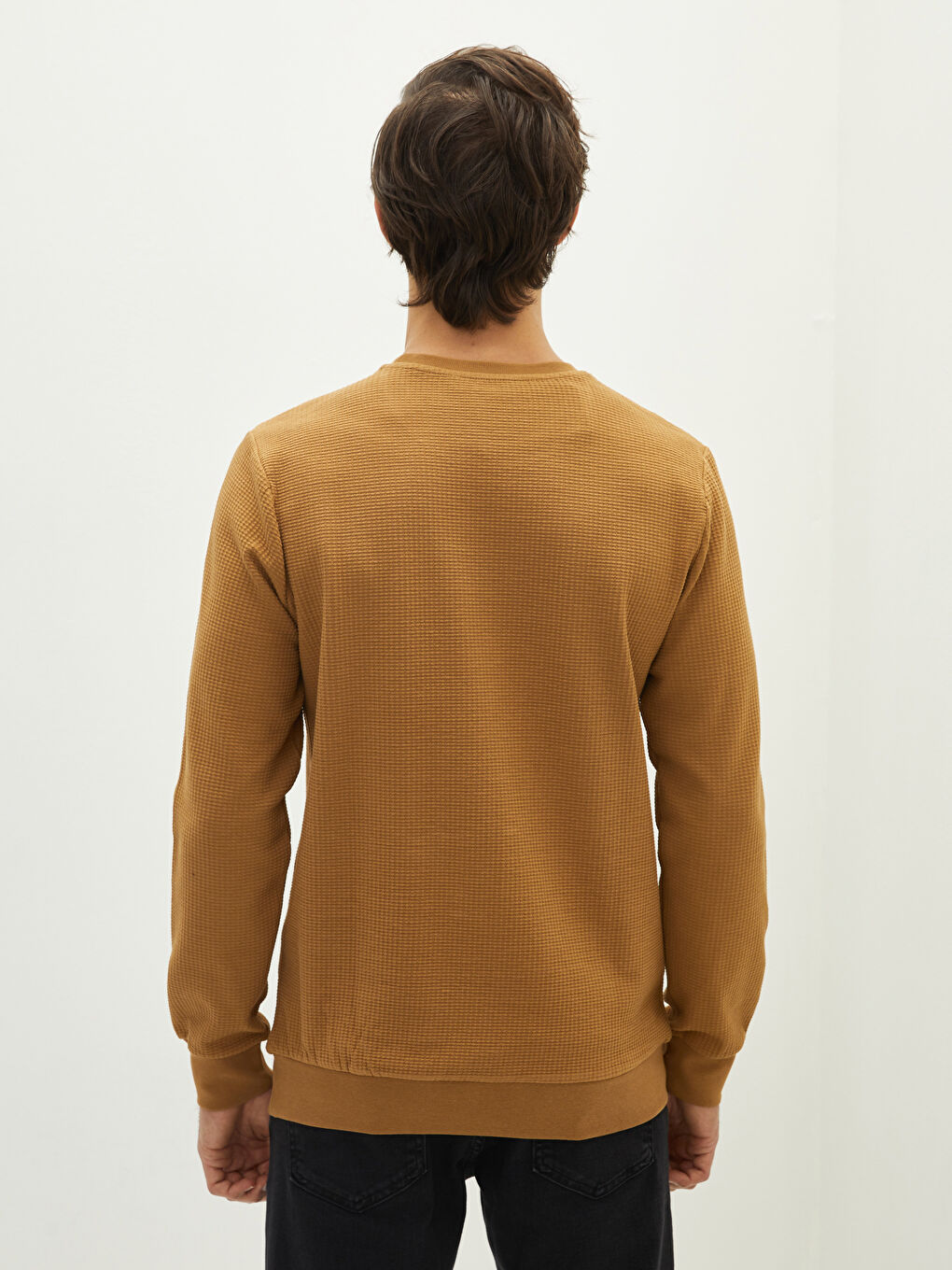 Crew Neck Long Sleeve Men's Sweatshirt-4