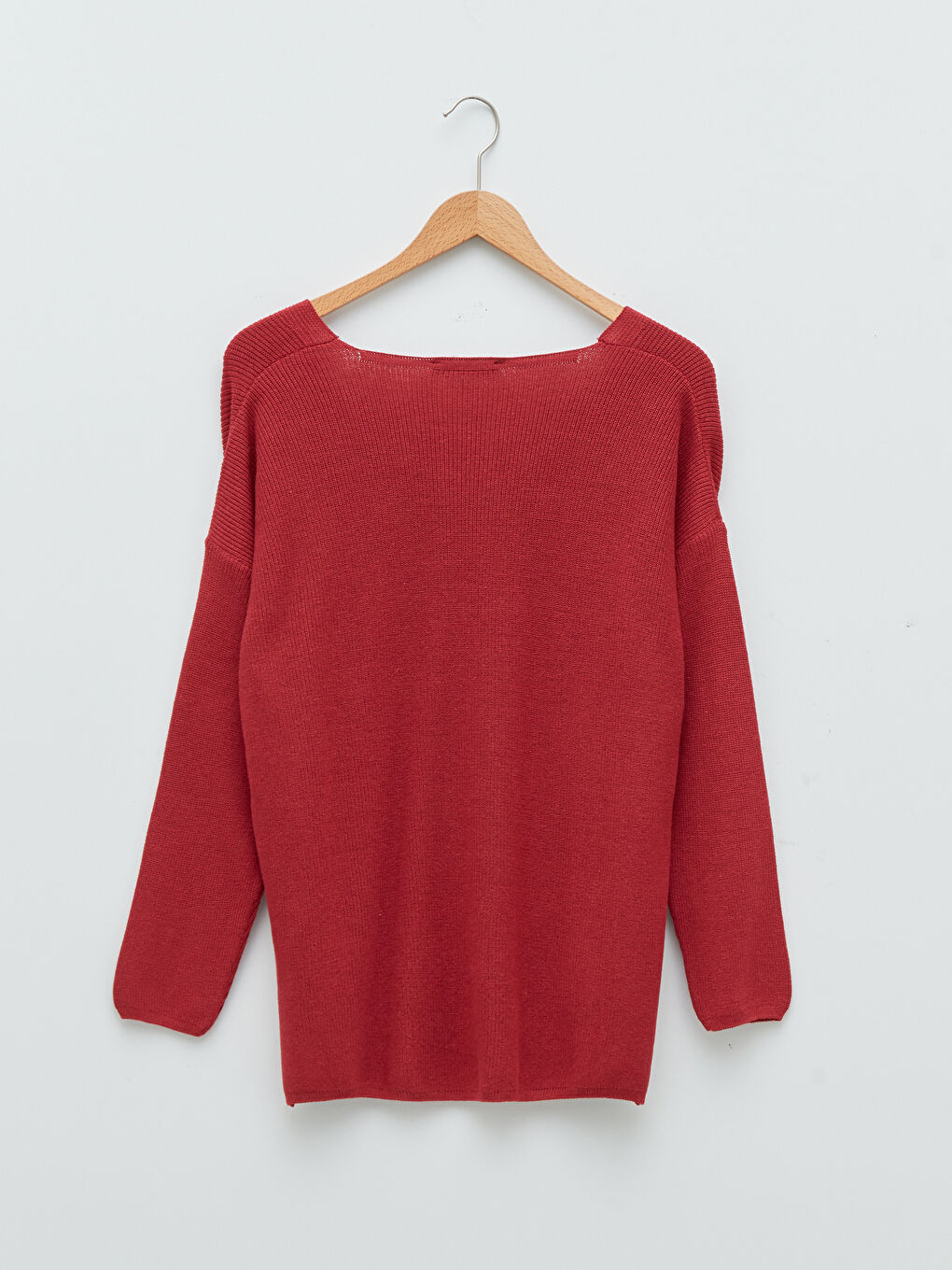 LCW Vision V-Ausschnitt Schlichter Langarm Damen Strickpullover -W1HP83Z8-HQG