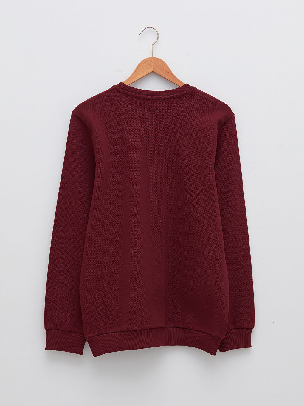 Ерлерге арналған ұзын жең дөңгелек жағалы принтті свитшот-5