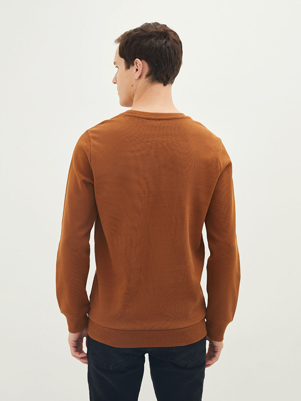 Crew Neck Long Sleeve Men's Sweatshirt-4