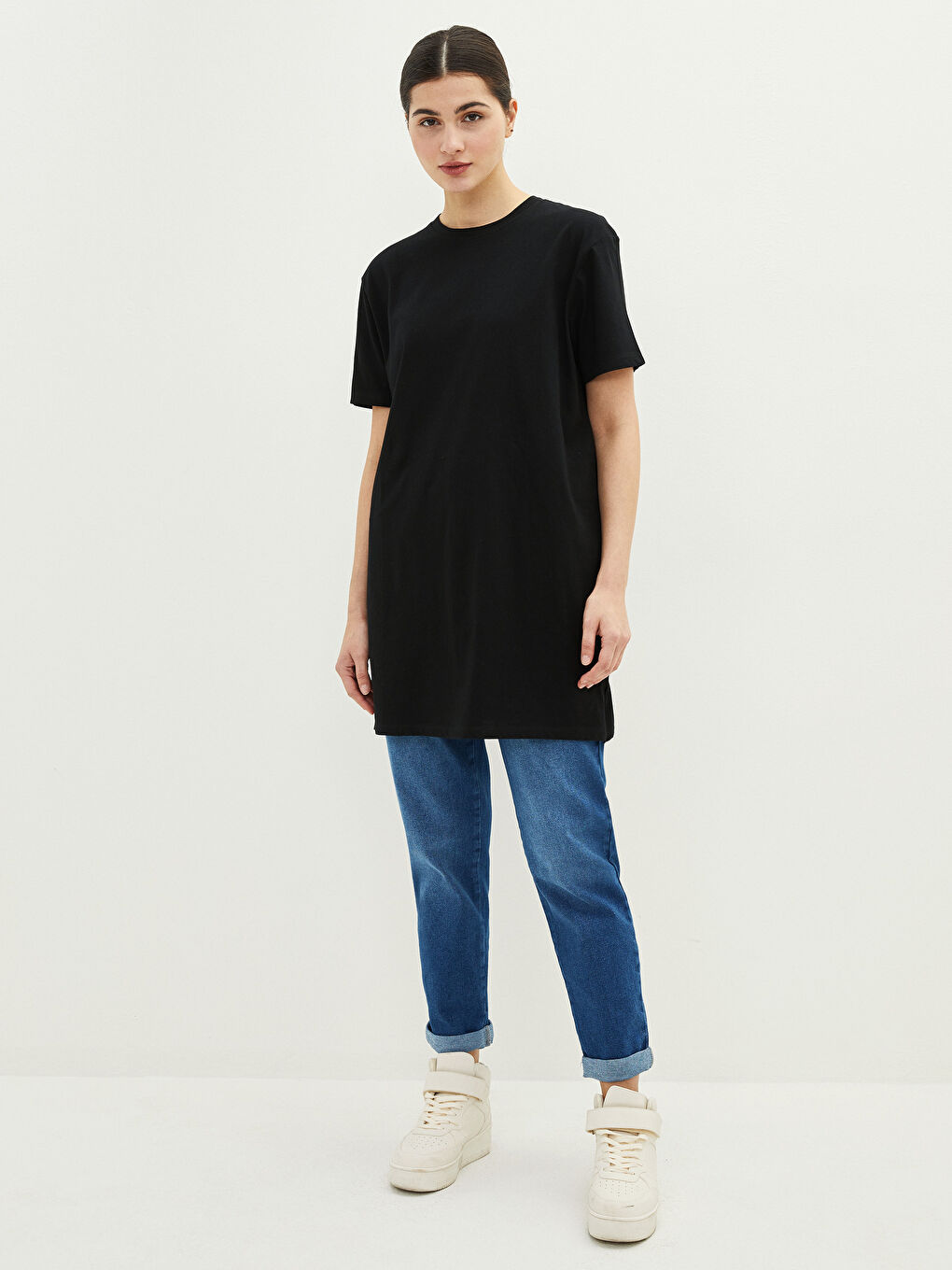 جينز موم فيت بتفاصيل الجيوب نساء روديو-1