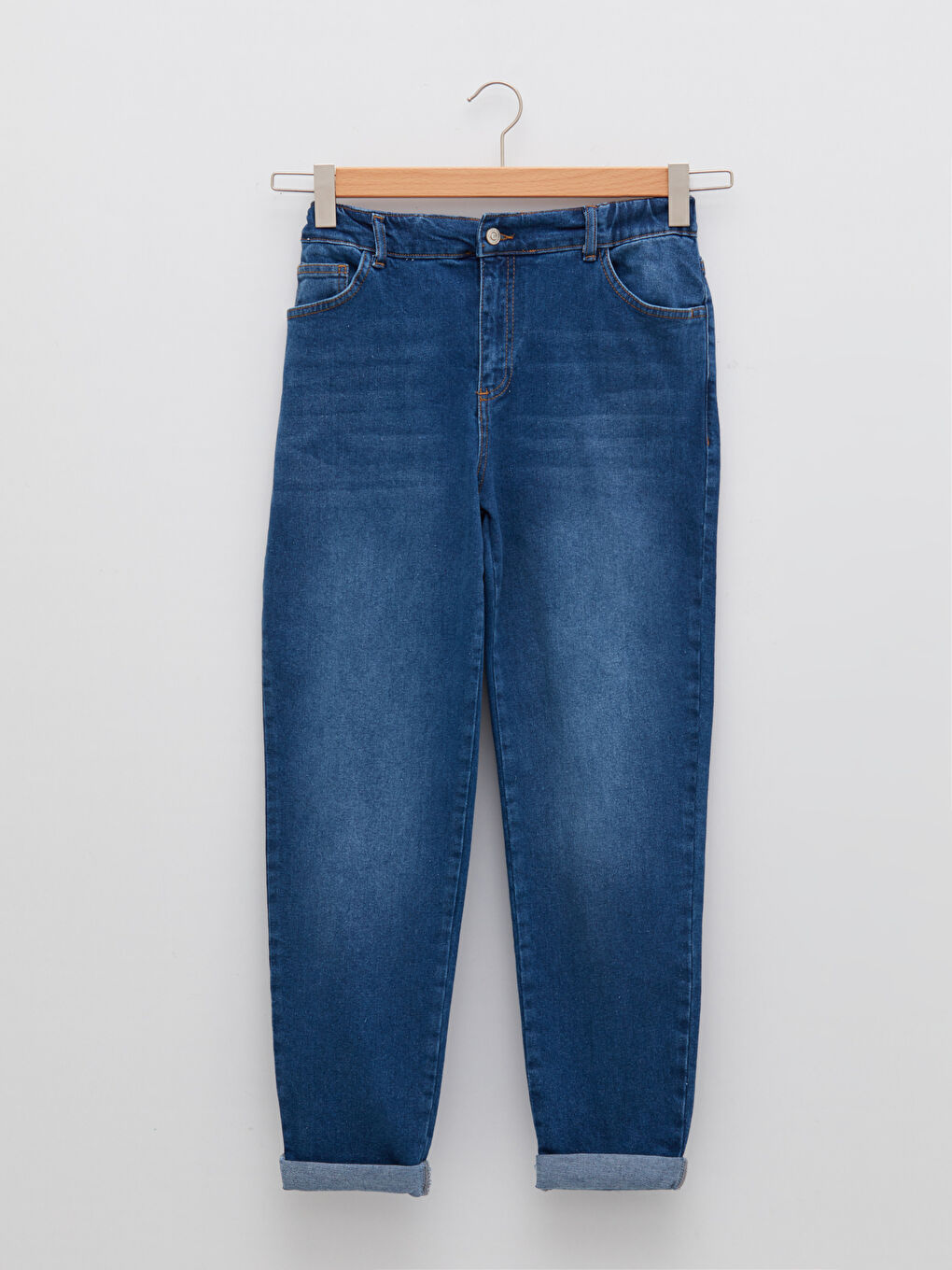 جينز موم فيت بتفاصيل الجيوب نساء روديو-6