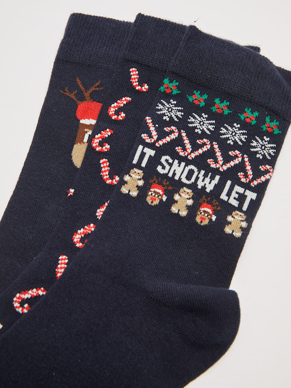 Karışık Yılbaşı Temalı Erkek Soket Çorap 3'lü-2
