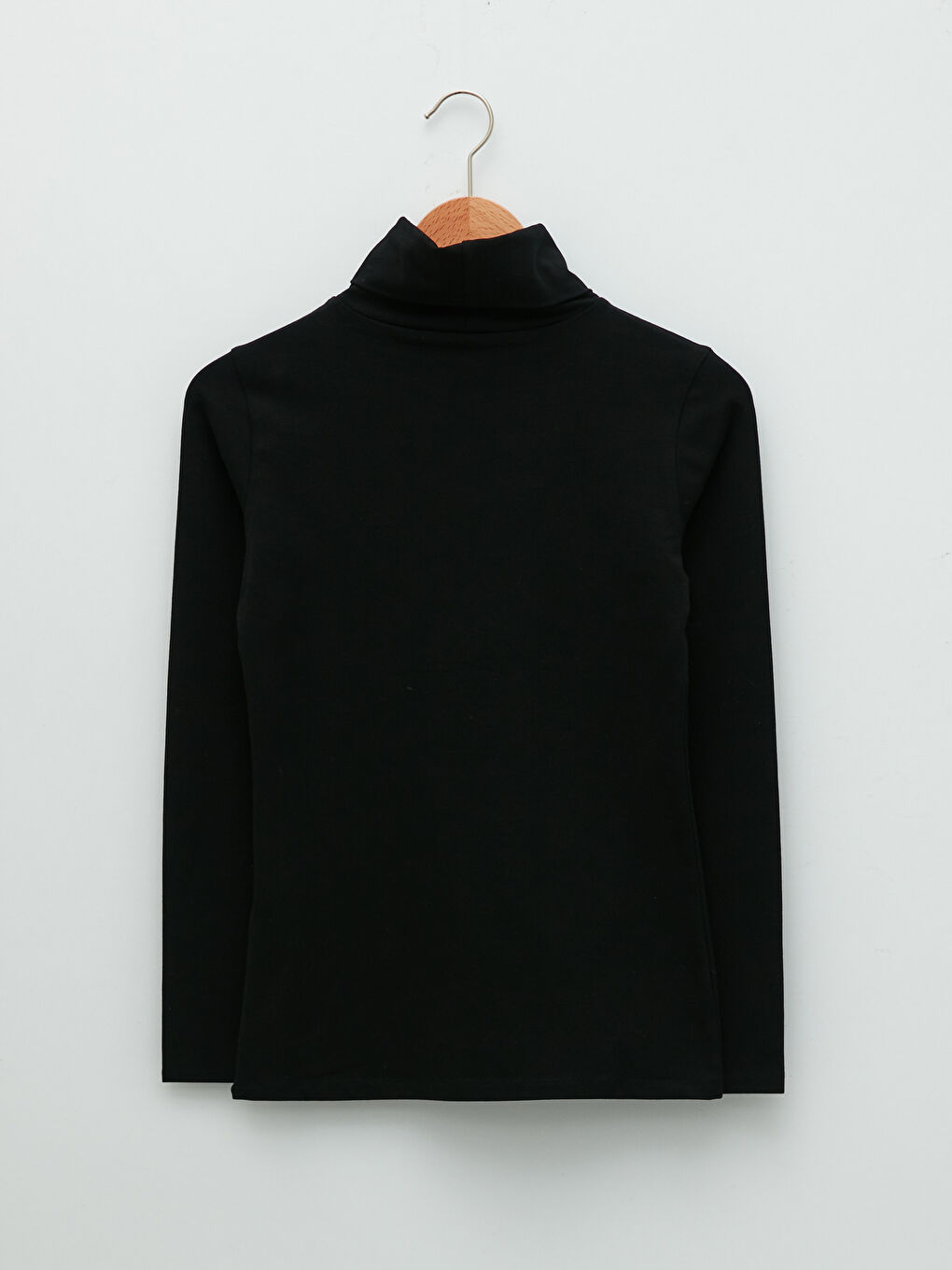 Ekru Kadın Dik Yaka Uzun Kollu Düz Tişört 2'li Paket-14