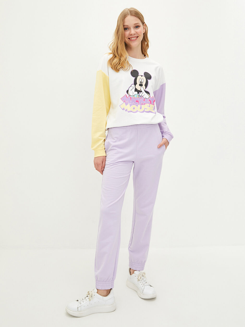 ელასტიური წელი რეგულარული ჯიბის დეტალები ქალებისთვის ჯოგერ სპორტული შარვალი-1