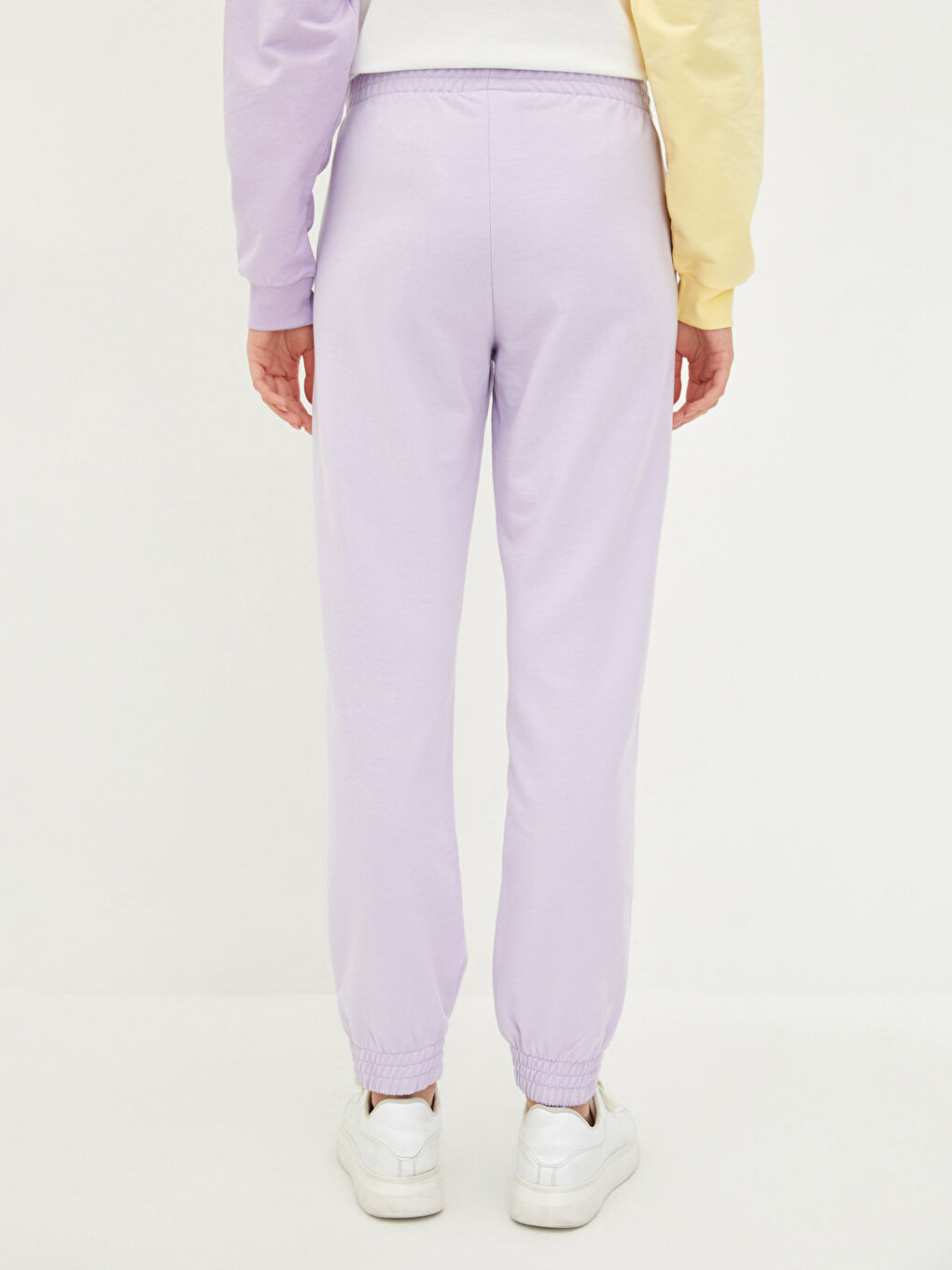 ელასტიური წელი რეგულარული ჯიბის დეტალები ქალებისთვის ჯოგერ სპორტული შარვალი-4