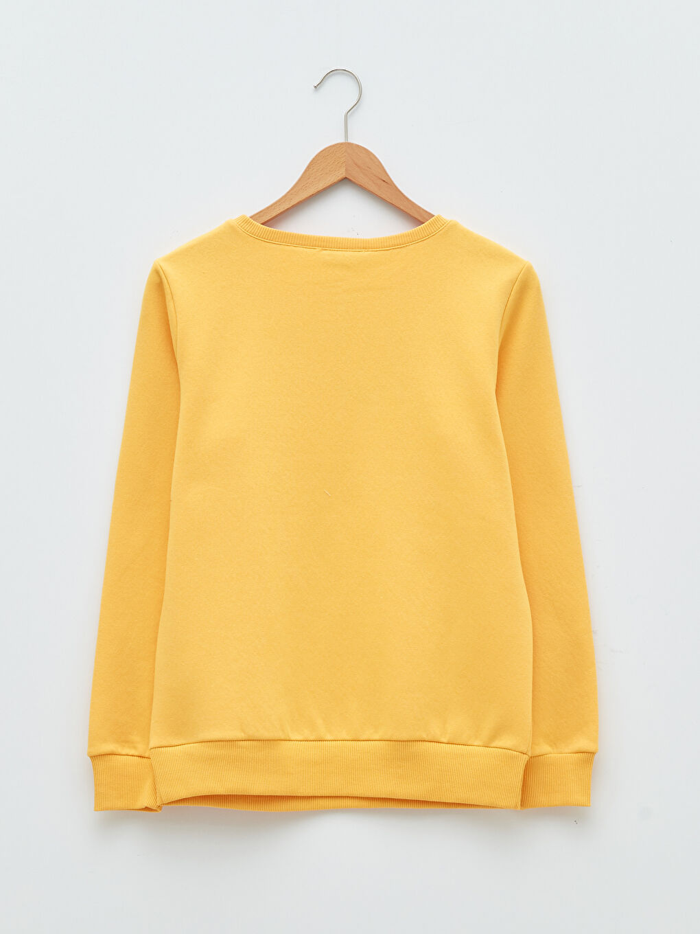 Turuncu Bisiklet Yaka Slogan Baskılı Kadın Kalın Sweatshirt-6