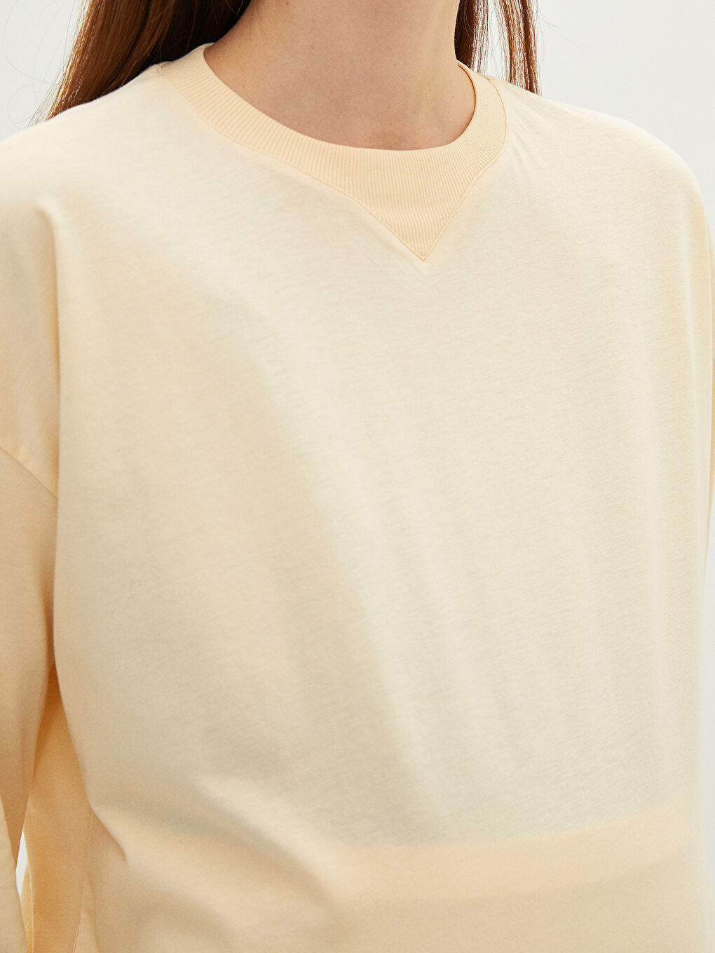 Hanorac Simplu pentru Gravide cu Guler Rotund-2