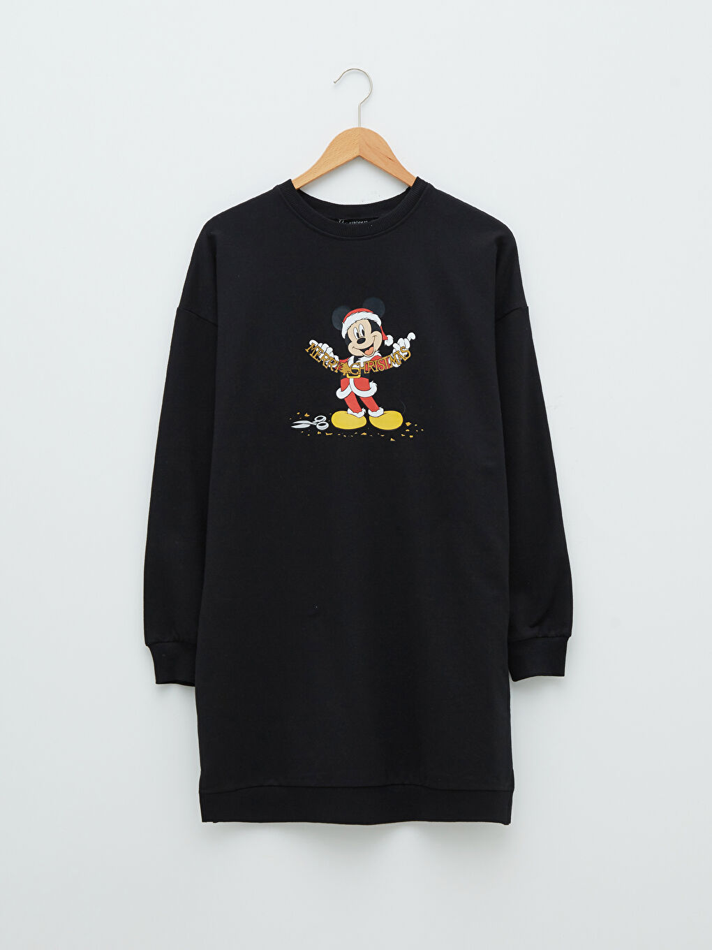LCW Modest Crew Neck Mickey Mouse Printed Women's Sweatshirt Tunic -W1HS05Z8-RQN