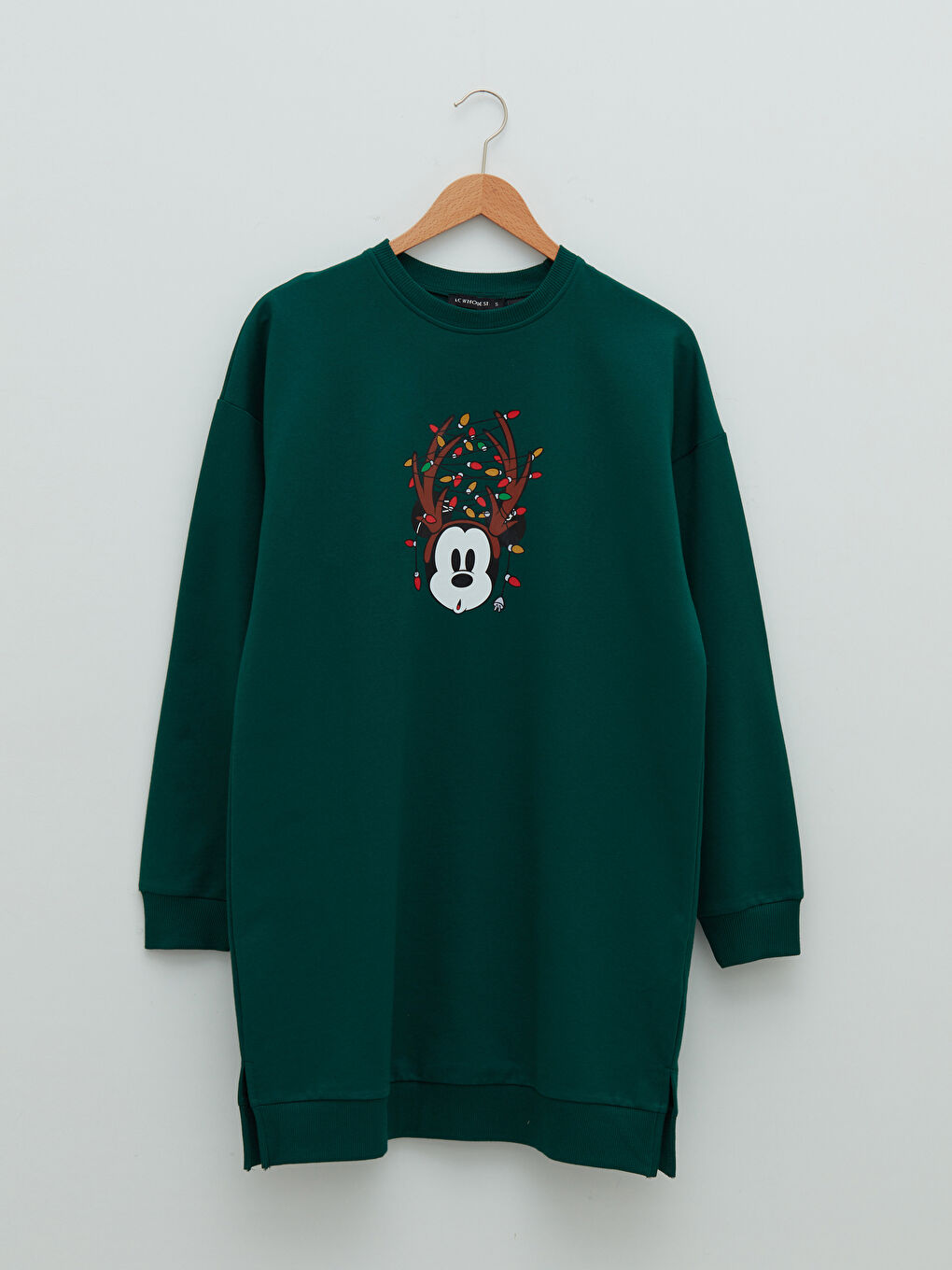 Crew Neck Mickey Mouse Printed Women's Sweatshirt Tunic-5