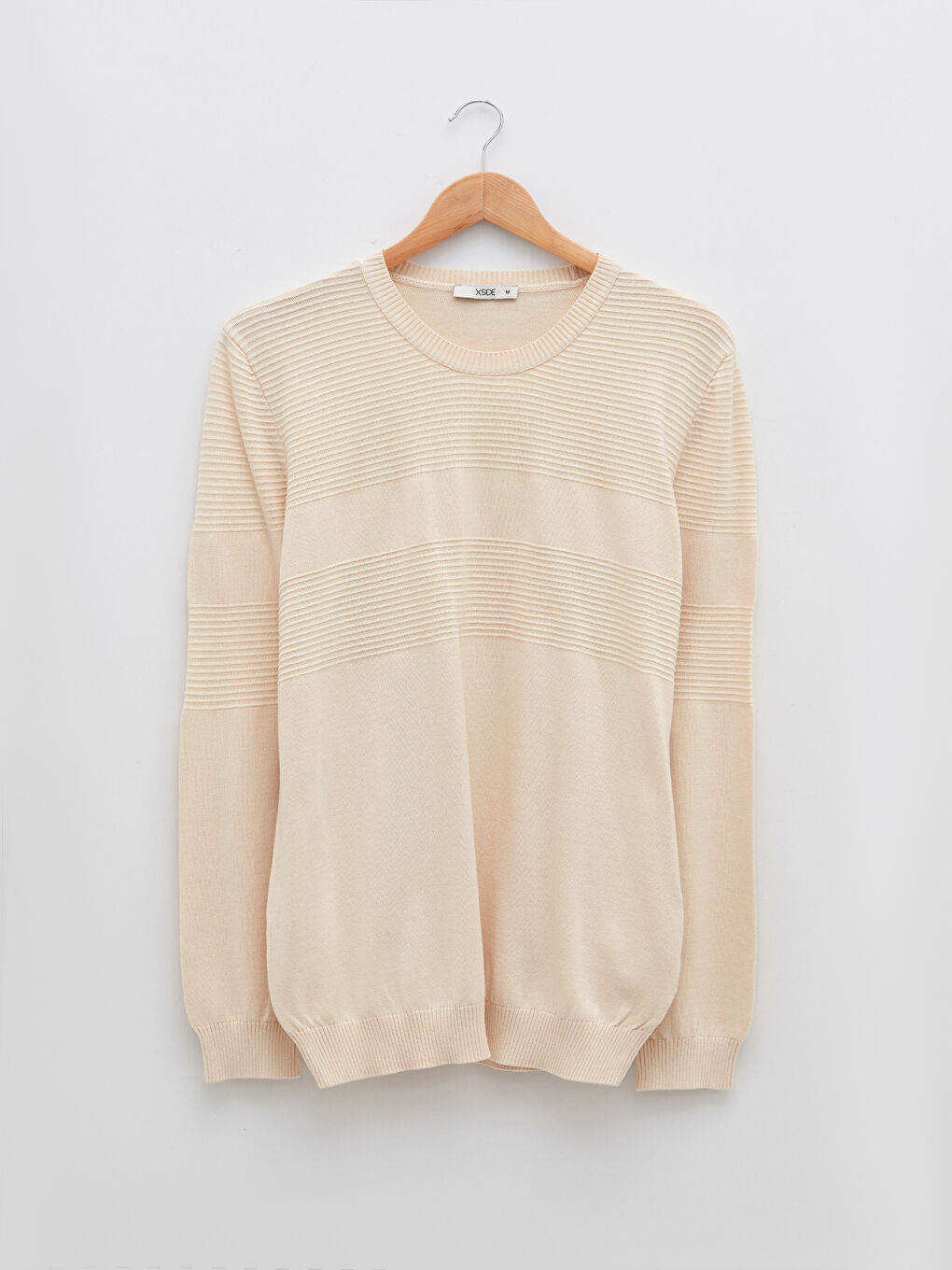 Crew Neck Long Sleeve Men's Tricot Sweater-5