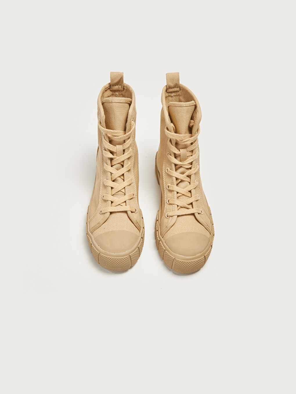 Kahverengi Bağcıklı Kalın Taban Kadın Spor Ayakkabı-2