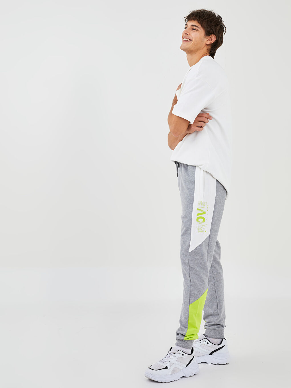 Gri Standart Kalıp Erkek Jogger Eşofman Altı-2