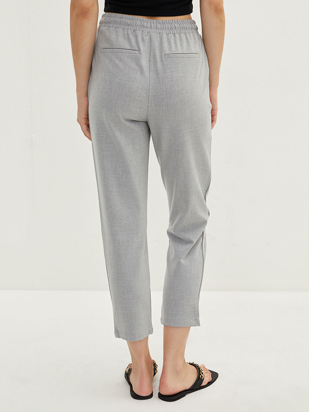 LCW Vision Elastic Waist Ankle-Length Women's Trousers -W1HU17Z8-S0K