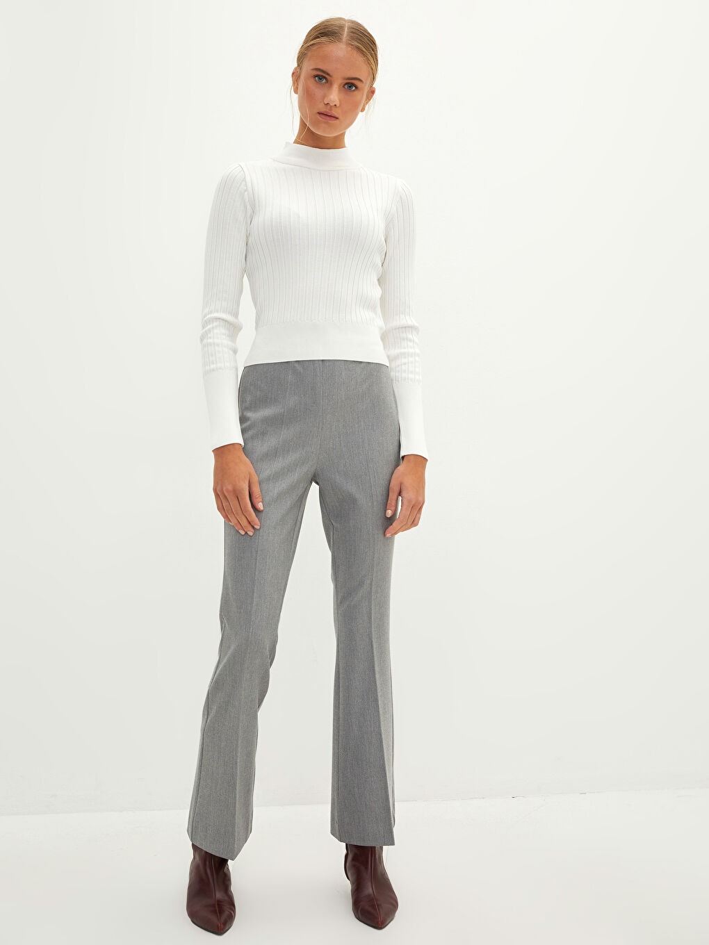 LCW Vision Halber Rollkragen Damen Strickpullover -W1HU72Z8-EEW