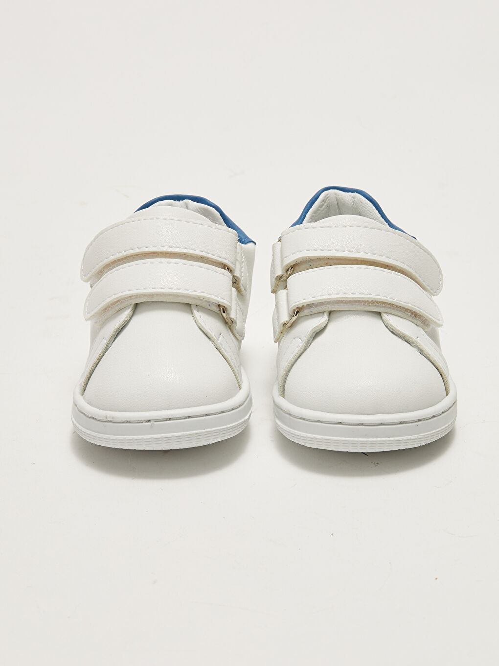 Beyaz Cırt Cırtlı ve Baskılı Erkek Bebek İçi Deri Astarlı İlk Adım Ayakkabısı-2