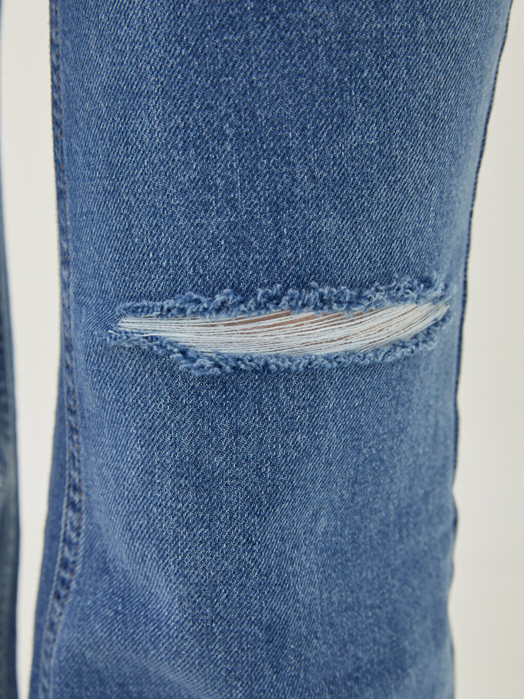 İndigo Yüksek Bel Mars Flare Kadın Jean Pantolon-3