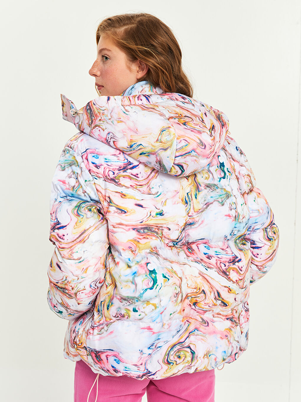 よっぴ　ライトグレー　XS XSIDE Printed Oversize Women's Thick Hoodie -W4DK69Z8-E86