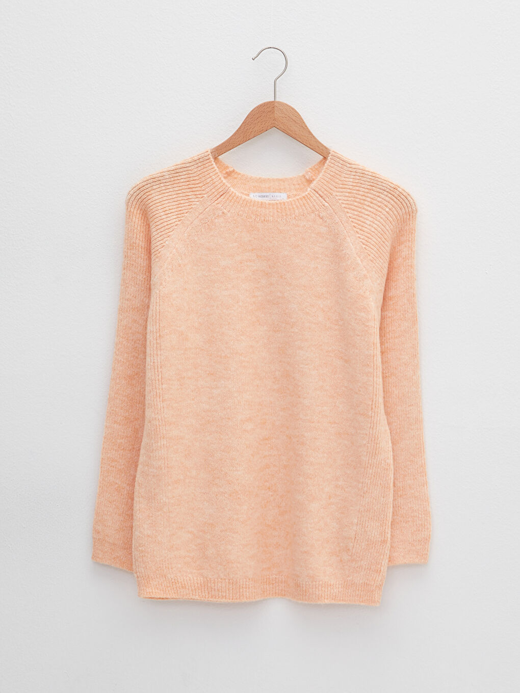 Mercan Bisiklet Yaka Düz Uzun Kollu Kadın Triko Kazak-5