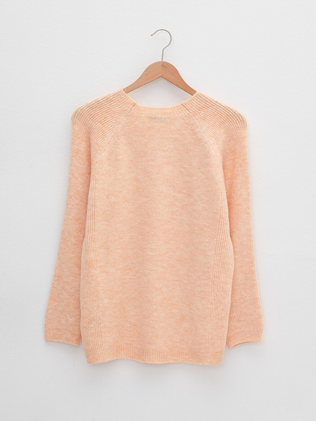 Mercan Bisiklet Yaka Düz Uzun Kollu Kadın Triko Kazak-6