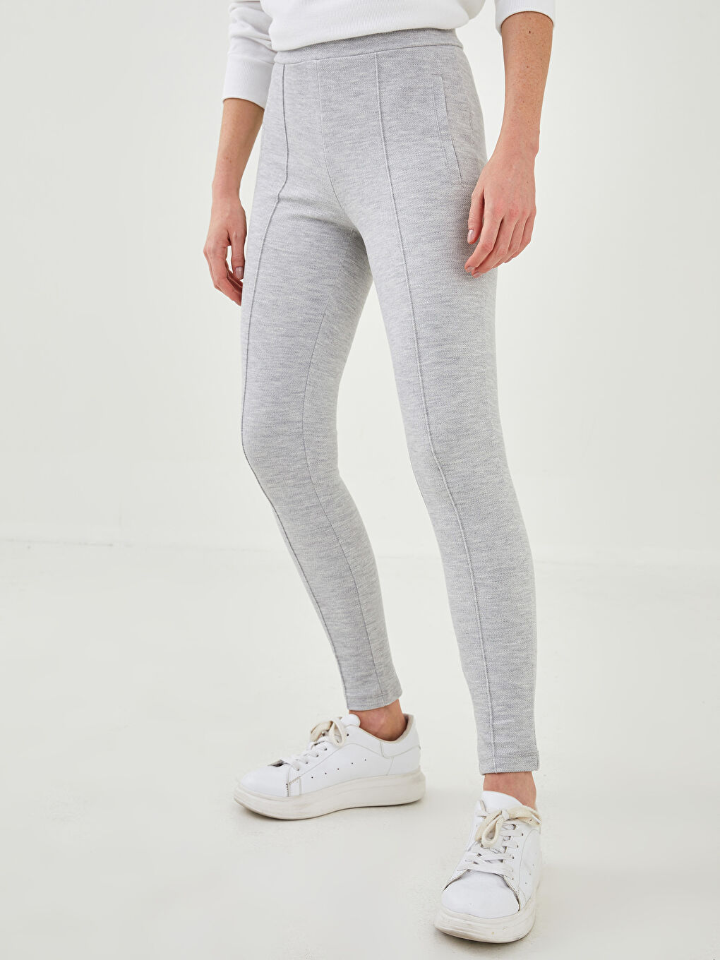 Beli Lastikli Dar Fit Cep Detaylı Kadın Pantolon-3