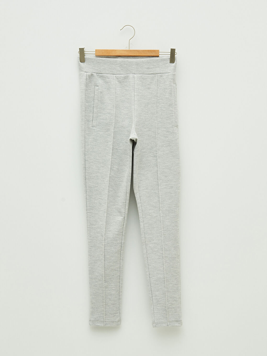 Beli Lastikli Dar Fit Cep Detaylı Kadın Pantolon-5