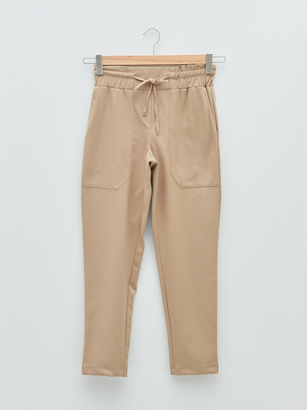 Pantalon à Taille Élastique avec Poches Détail pour Femmes-6