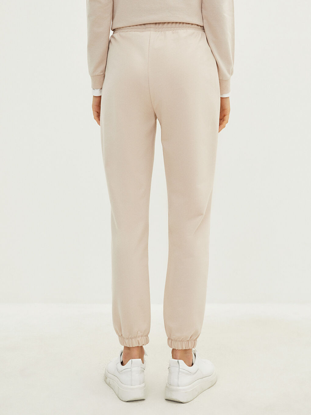 Women's Elastic Waist Plain Tracksuit Bottom-4