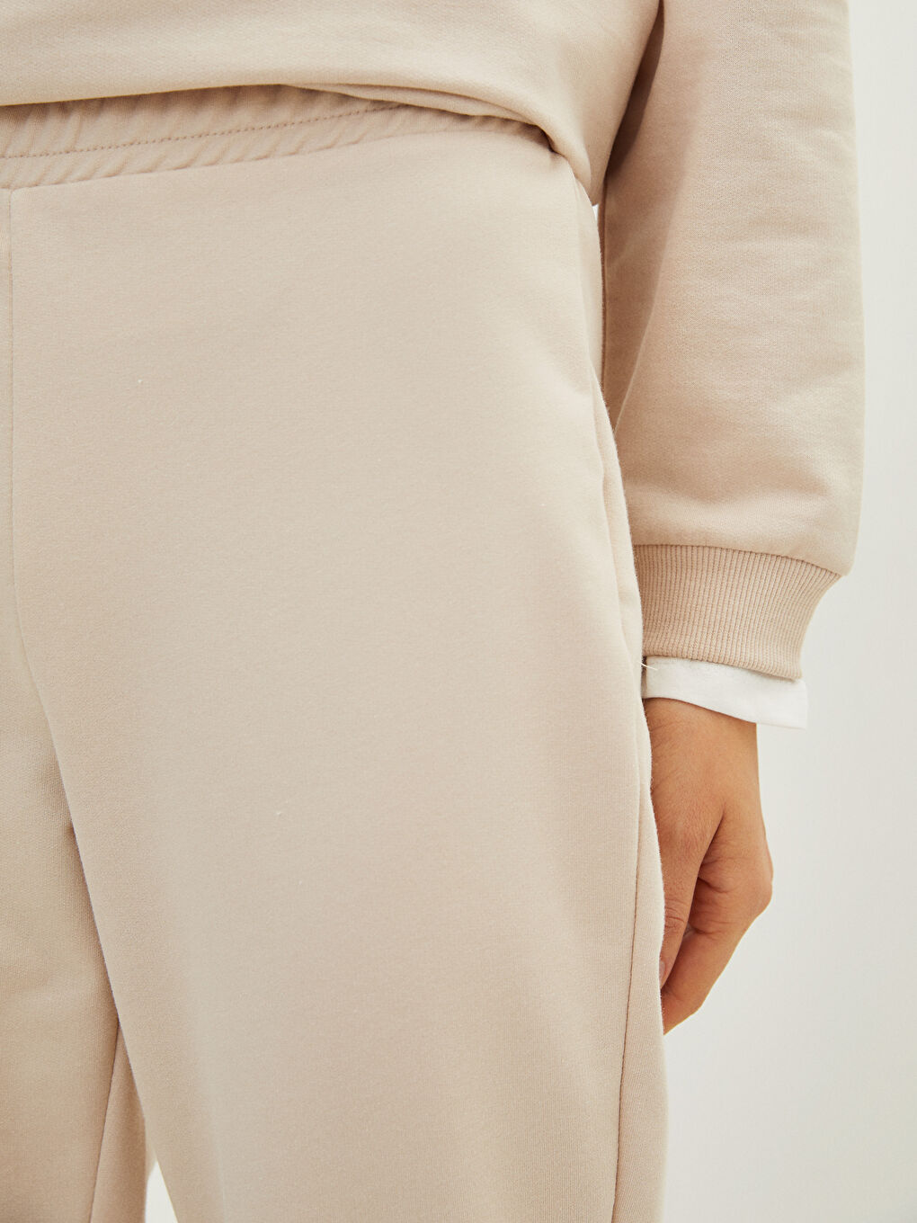 Women's Elastic Waist Plain Tracksuit Bottom-5