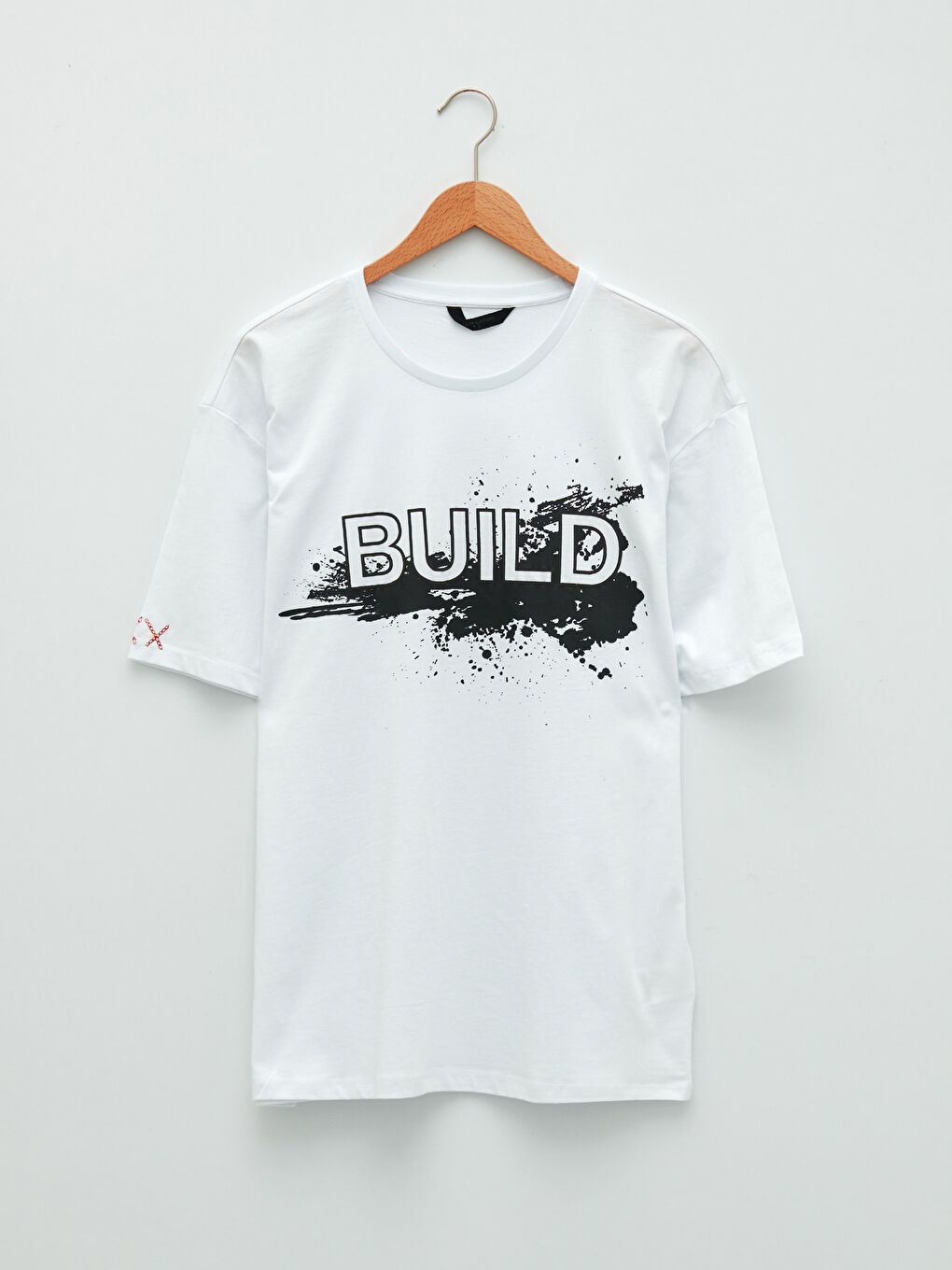 Crew Neck Short Sleeve Printed Combed Cotton Men's T-shirt-5