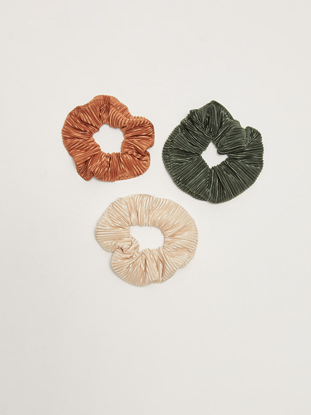 Karışık Lastikli Işıltılı Saten Kadın Saç Tokası 3'lü-2