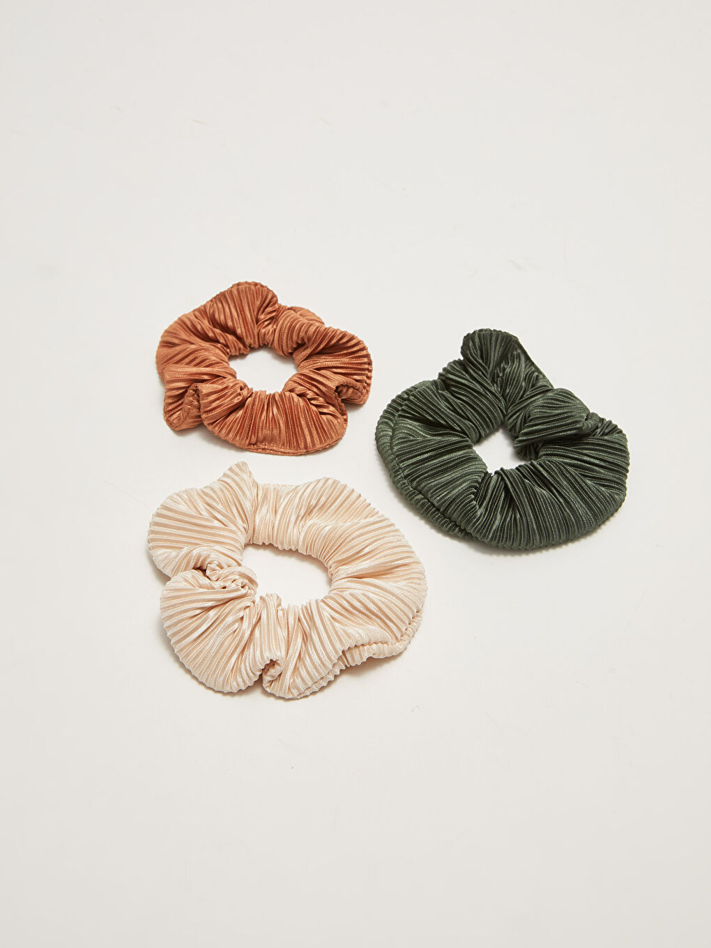 Karışık Lastikli Işıltılı Saten Kadın Saç Tokası 3'lü-3