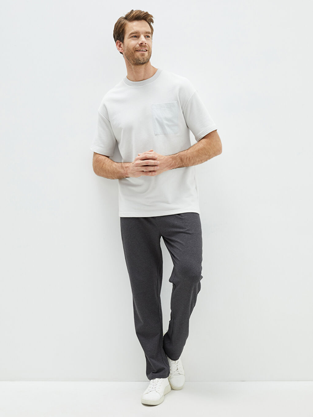 LCWAIKIKI Basic Standard Pattern Pique Men's Sweatpants -W1I143Z8-D5D