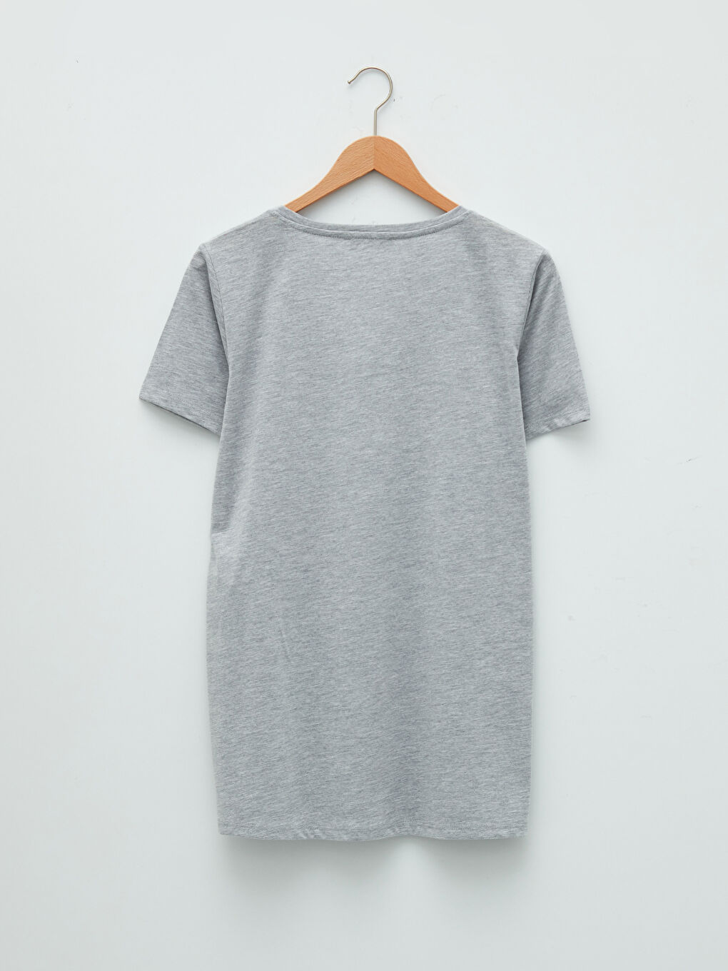 Tricou Damă Mărime Plus, Decolteu în V, Drept, Mânecă Scurtă-6